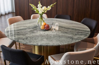 round purple Marble dining table