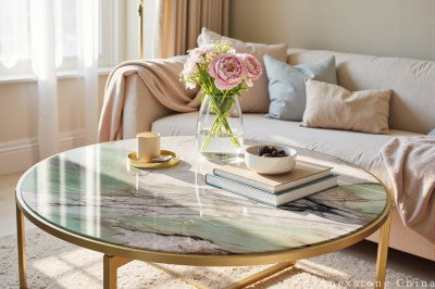 modern green Marble table tops