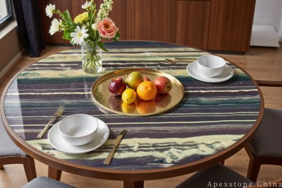 solid black Marble dining table