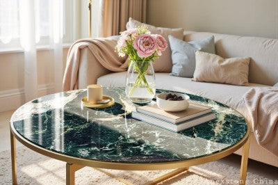 small green Marble coffee table