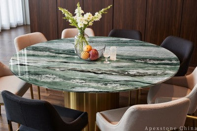 vintage green Marble dining table