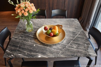 round grey Marble dining table