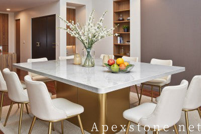 96 inch white Marble dining table
