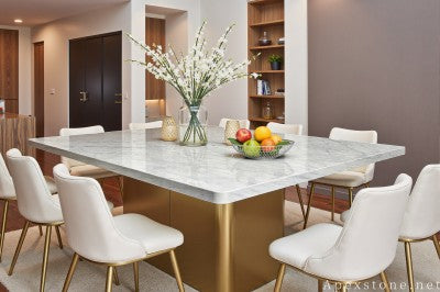 modern white Marble dining table