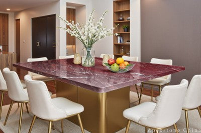 inlay red Marble dining table