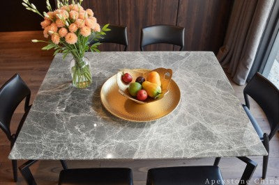 big grey Marble dining table