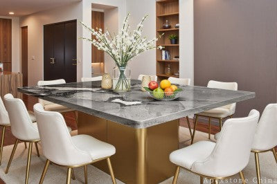 large grey Marble dining table