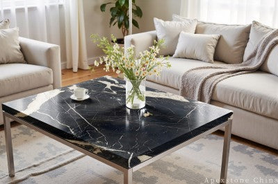 round black Marble cocktail table