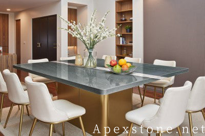large green Marble dining table