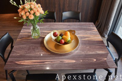 small red Marble table tops