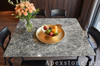circle black Marble dining table