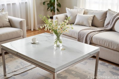 vintage white Marble cocktail table