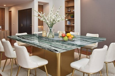 vintage green Marble dining table